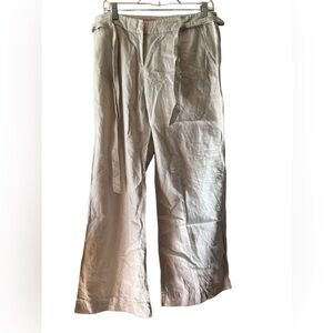 J.‎ Crew Cream Wide Leg Tie Waist Pants